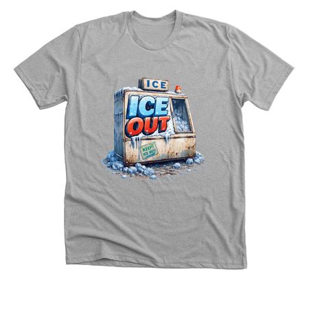 ICE OUT, a Athletic Heather Premium Unisex Tee