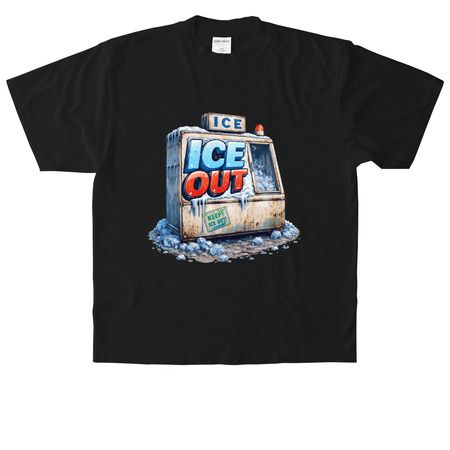 ICE OUT, a Black Heavyweight Garment Dye Tee