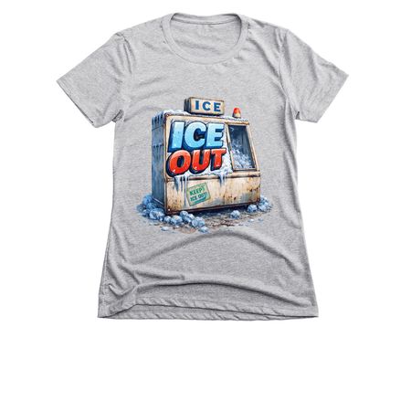 ICE OUT, a Dark Heather Grey Women's Slim Fit Tee