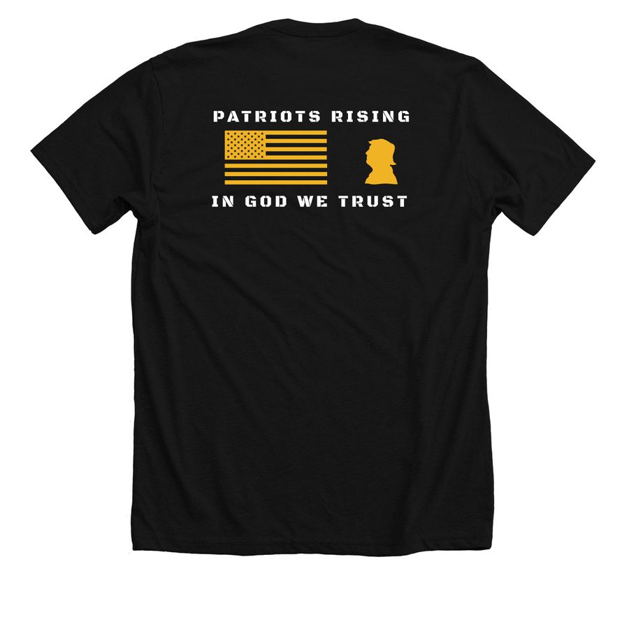 Golden Age of America, a Solid Black Blend Premium Unisex Tee (back-view)