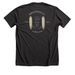 Just for fun, a Dark Grey Heather Premium Unisex Tee (back-view)