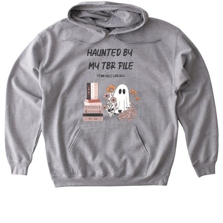 Haunted by My TBR, a Sport Grey Gildan Softstyle Pullover Hoodie
