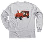 Toledo Loves Corgis, a Sport Grey Classic Long Sleeve Tee (back-view)