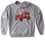 Toledo Loves Corgis, a Sport Grey Gildan Softstyle Pullover Hoodie (back-view)