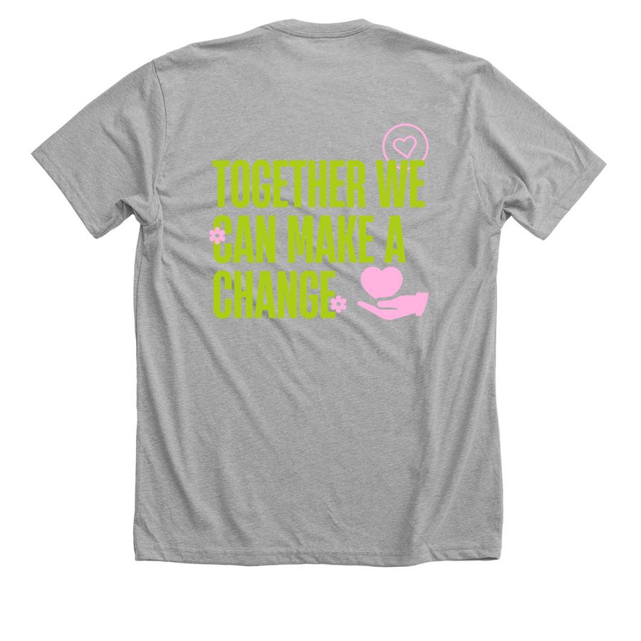 Drac's Community Gift Back Merry Stripe Logo, a Athletic Heather Premium Unisex Tee (back-view)