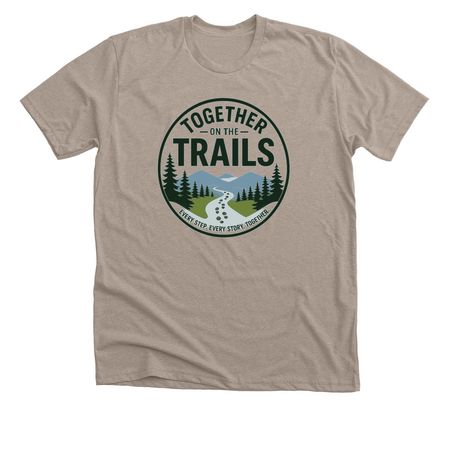 Together on the Trails, a Heather Stone Premium Unisex Tee