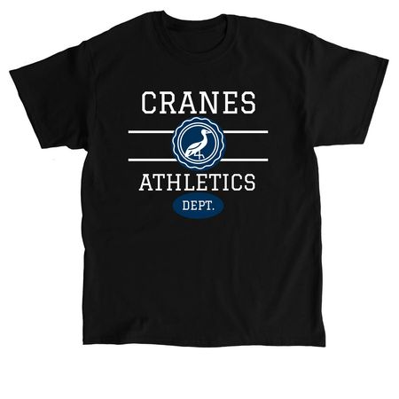 CRANES ATHLETICS, a Black Classic Unisex Tee