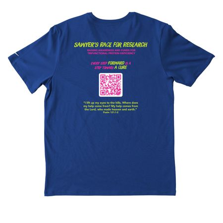 SRFR Performance Line, a Rush Blue Nike Dri-FIT Jersey Blend Performance Tee (back-view)