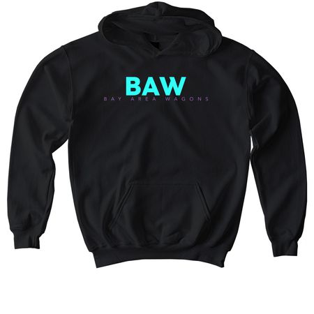 123 Burst, a Black Softstyle Youth Pullover Hoodie