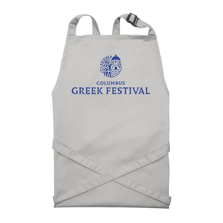 Classic Logo Apron, a Silver Recycled Bib Apron