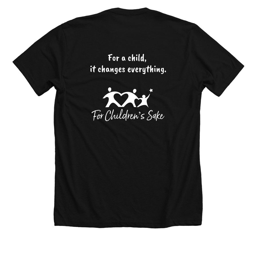 Stand Up. Show Up. Speak Up., a Solid Black Blend Premium Unisex Tee (back-view)