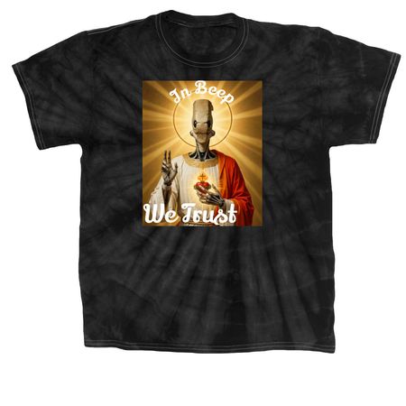 In BEEP we trust kenshi, a Black Classic Tie Dye Tee