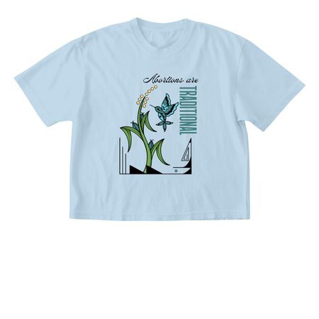 Abortions are Traditional, a Chambray Comfort Colors Boxy Tee
