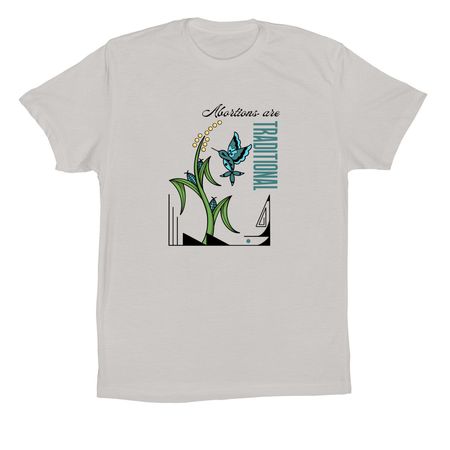 Abortions are Traditional, a Solid Athletic Grey Premium Cotton Tee