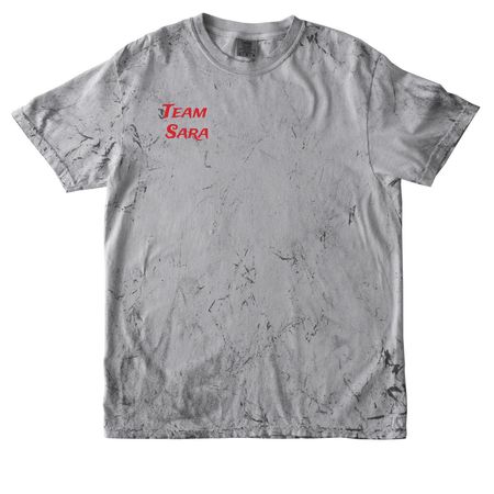 Team Sara t shirt, a Smoke Comfort Colors Colorblast Tee