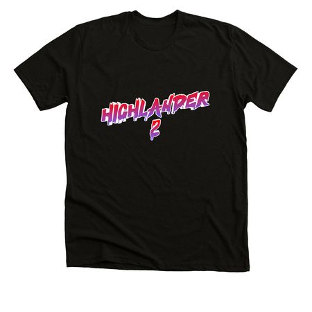 Highlander 2, a Black Heather Premium Unisex Tee