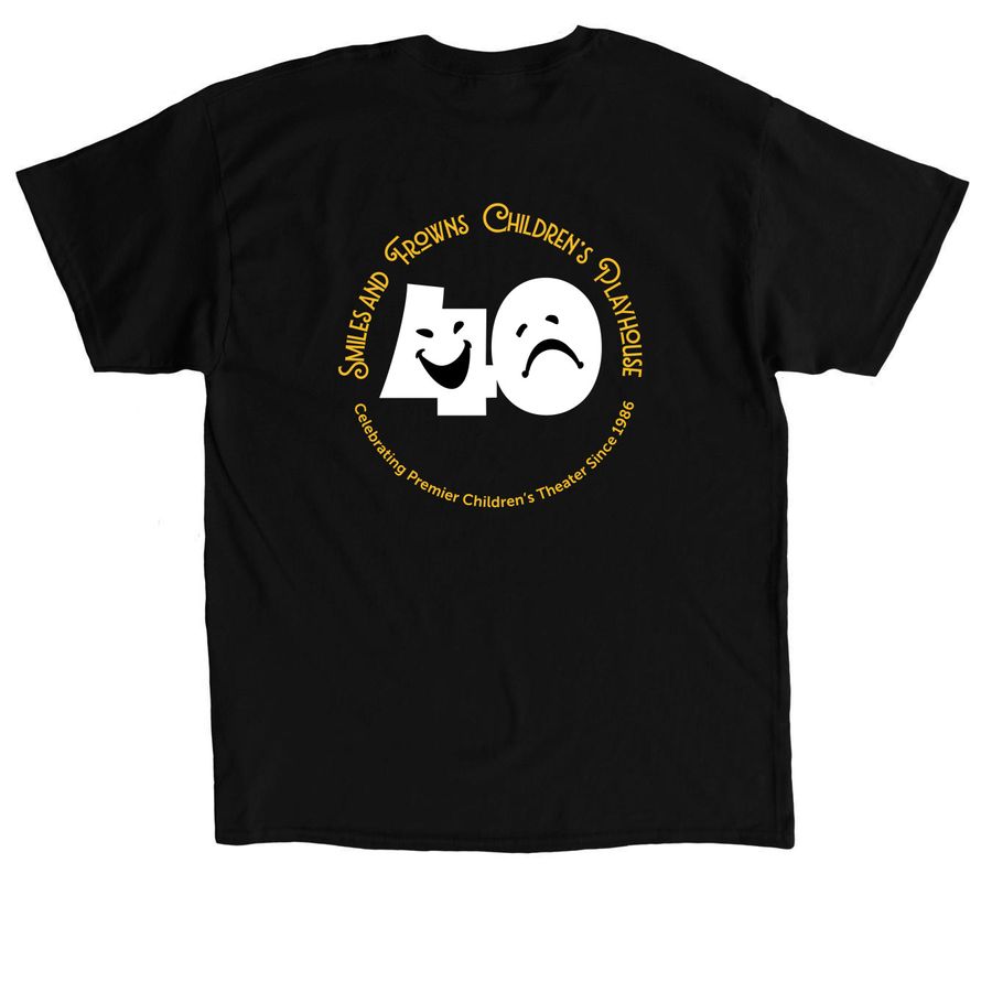 40 Years, a Black Classic Unisex Tee (back-view)