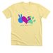 Peace Love Rescue, a Heather Yellow Gold Premium Unisex Tee
