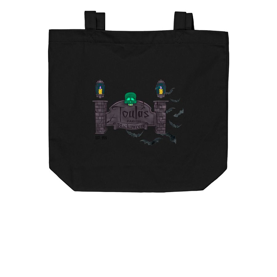 Toulas Parish Tote, a Black Organic Cotton Tote Bag