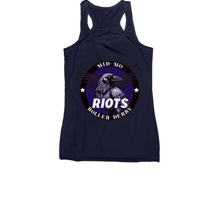 Mid Mo Roller Derby Riots&nbsp;, a Navy Women's Racerback