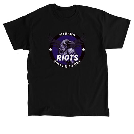 Mid Mo Roller Derby Riots&nbsp;, a Black Classic Unisex Tee