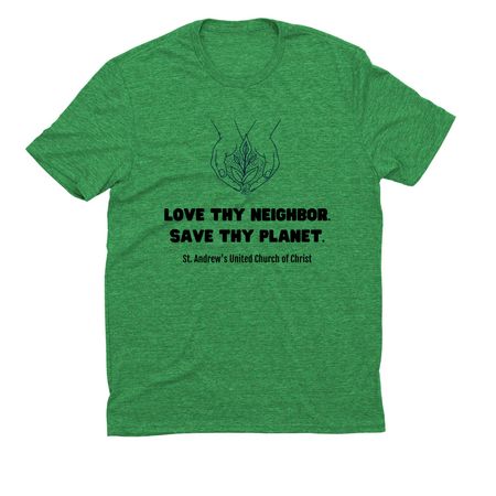 Climate Justice Shirts, a Enviro Green Allmade Eco Triblend Unisex Tee