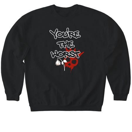 You?re the worst, a Black Softstyle Crewneck Sweatshirt