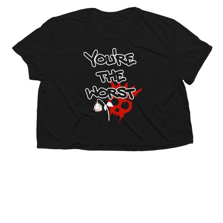 You?re the worst, a Black Women?s Flowy Cropped Tee