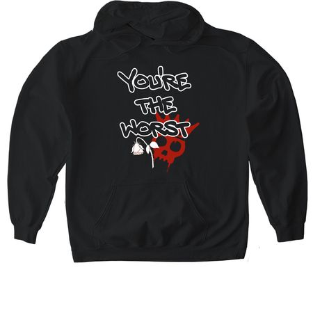 You?re the worst, a Black Gildan Softstyle Pullover Hoodie
