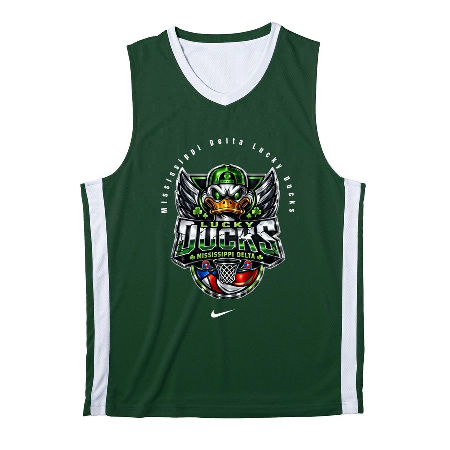 LH3 FAN SEMI PRO JERSEY, a Forest Green/ White Reversible Basketball Jersey