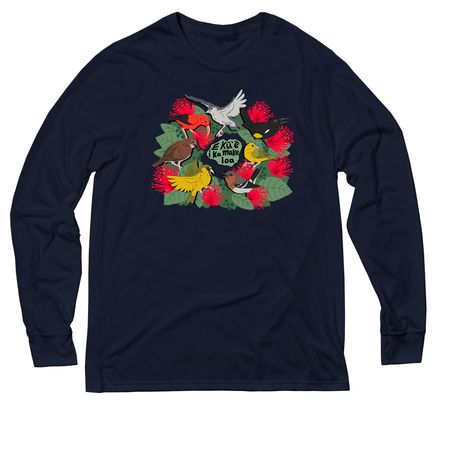 &nbsp;E k?`? i ka make loa&nbsp;, a Night Sky Navy Allmade Eco Triblend Long Sleeve Tee