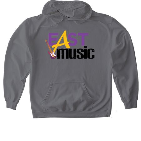 East Music, a Charcoal Gildan Softstyle Pullover Hoodie