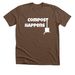 Compost Happens, a Heather Brown Premium Unisex Tee