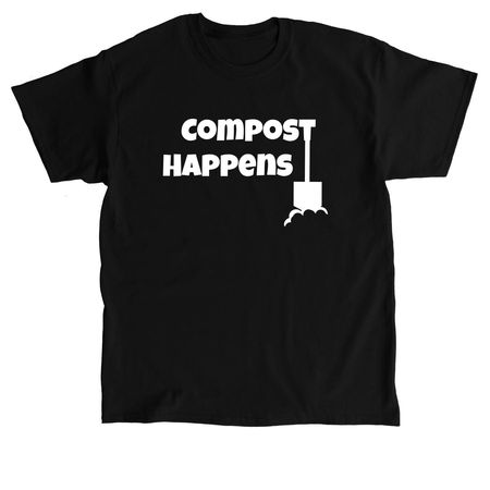 Compost Happens, a Black Classic Unisex Tee