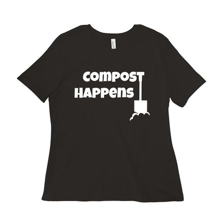 Compost Happens, a Black Women?s Relaxed Cotton Tee