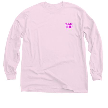 Tap Tap Manga Gamer Collection, a Light Pink Classic Long Sleeve Tee (back-view)