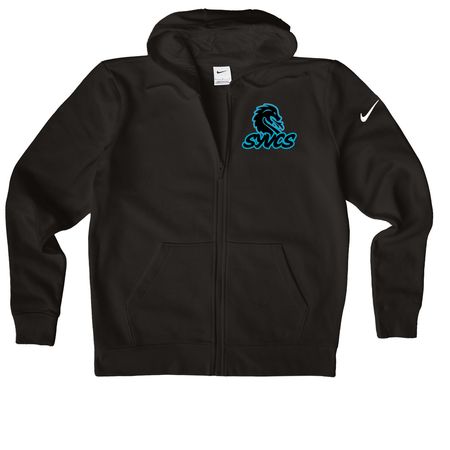 Charter athleisure, a Black Nike Women's Club Fleece Zip Up Hoodie