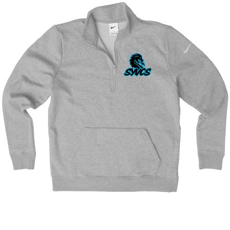 Charter athleisure, a Dark Grey Heather Nike Women's Club Half Zip Pullover
