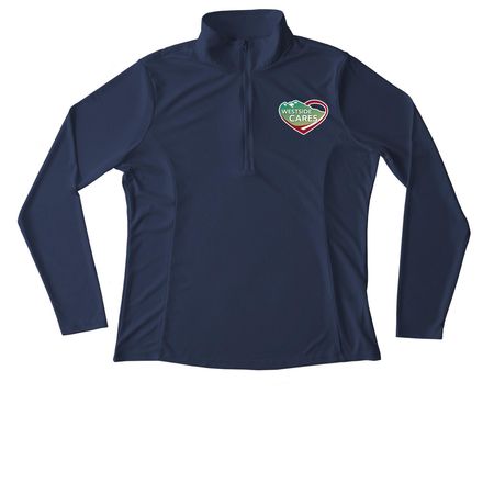 Westside CARES&nbsp;Activewear&nbsp;Pocket Logo, a True Navy Women's Performance Quarter Zip Pullover