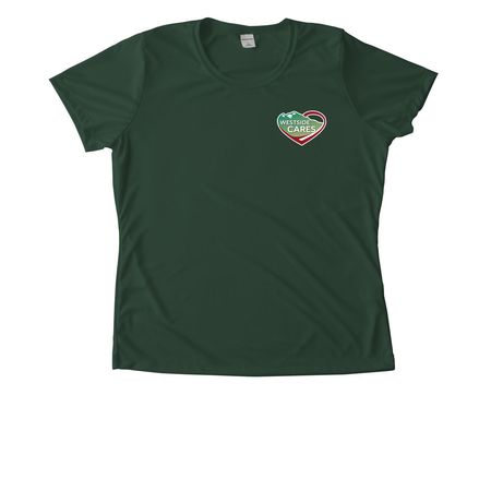 Westside CARES&nbsp;Activewear&nbsp;Pocket Logo, a Forest Green Women's Performance Tee