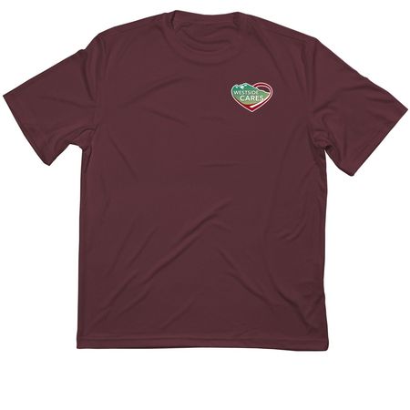 Westside CARES&nbsp;Activewear&nbsp;Pocket Logo, a Maroon Classic Performance Tee