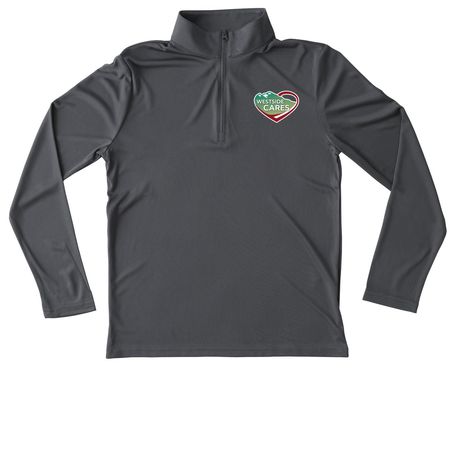 Westside CARES&nbsp;Activewear&nbsp;Pocket Logo, a Iron Grey Youth Performance Quarter Zip Pullover