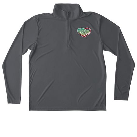 Westside CARES&nbsp;Activewear&nbsp;Pocket Logo, a Iron Grey Unisex Performance Quarter Zip Pullover