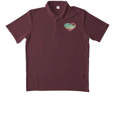Westside CARES&nbsp;Activewear&nbsp;Pocket Logo, a Maroon Unisex Performance Polo