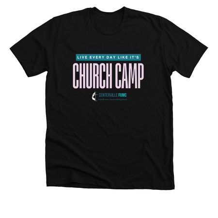 Church Camp Shirt, a Solid Black Blend Premium Unisex Tee
