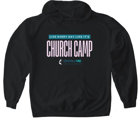 Church Camp Shirt, a Black Gildan Softstyle Pullover Hoodie