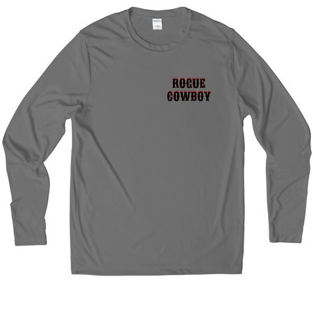 Rogue Cowboy, a Dark Smoke Grey UV Performance Long Sleeve Tee