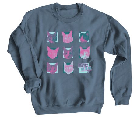 Kittizens for the Kids 2026!, a Indigo Crewneck Sweatshirt