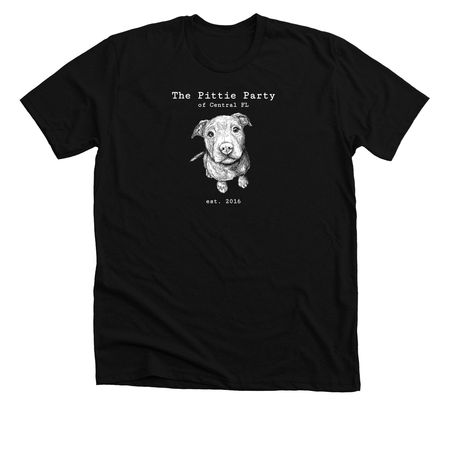 The Pittie Party Dog&nbsp;, a Solid Black Blend Premium Unisex Tee