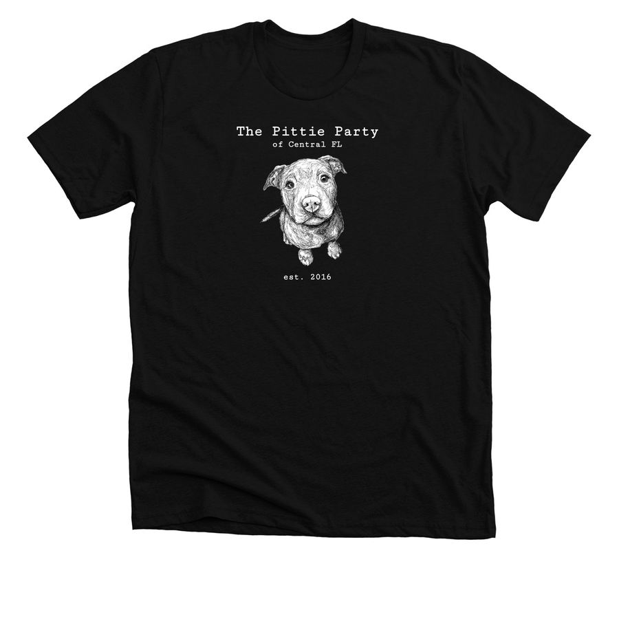 The Pittie Party Dog&nbsp;, a Solid Black Blend Premium Unisex Tee